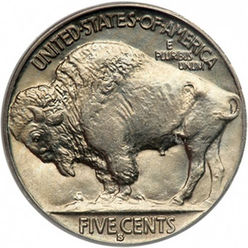 5 cent Reverse Image minted in UNITED STATES in 1931S (Buffalo - Line Type)  - The Coin Database