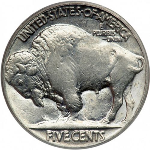 5 cent Reverse Image minted in UNITED STATES in 1934 (Buffalo - Line Type)  - The Coin Database