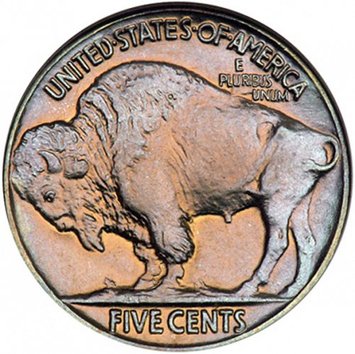 5 cent Reverse Image minted in UNITED STATES in 1936 (Buffalo - Line Type)  - The Coin Database