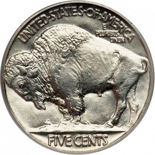 5 cent Reverse Image minted in UNITED STATES in 1937 (Buffalo - Line Type)  - The Coin Database
