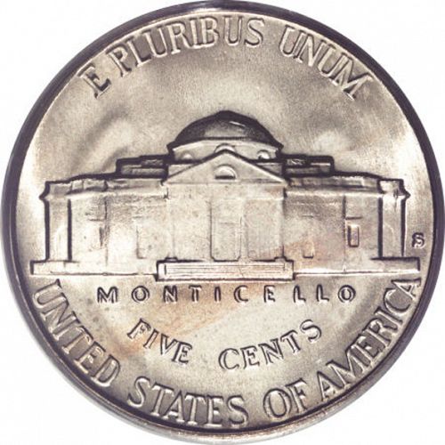 5 cent Reverse Image minted in UNITED STATES in 1940S (Jefferson)  - The Coin Database