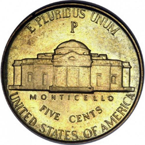 5 cent Reverse Image minted in UNITED STATES in 1942P (Jefferson)  - The Coin Database