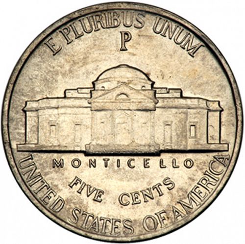 5 cent Reverse Image minted in UNITED STATES in 1943P (Jefferson)  - The Coin Database