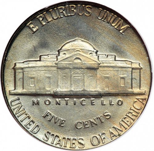 5 cent Reverse Image minted in UNITED STATES in 1948 (Jefferson)  - The Coin Database
