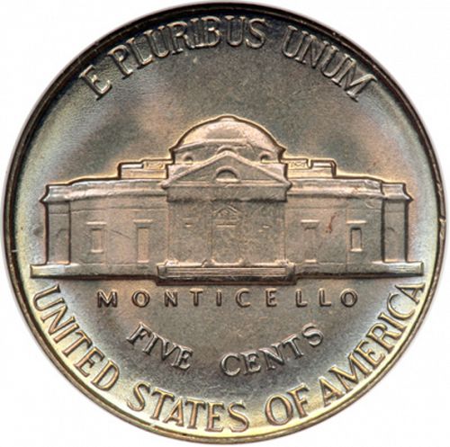 5 cent Reverse Image minted in UNITED STATES in 1950 (Jefferson)  - The Coin Database