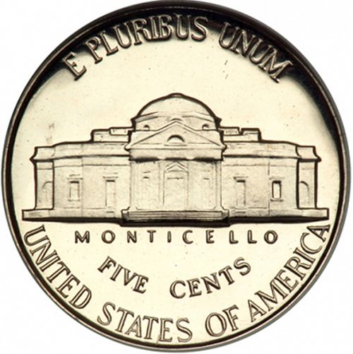 5 cent Reverse Image minted in UNITED STATES in 1955 (Jefferson)  - The Coin Database