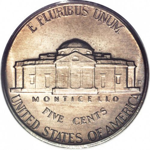 5 cent Reverse Image minted in UNITED STATES in 1958D (Jefferson)  - The Coin Database