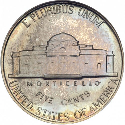 5 cent Reverse Image minted in UNITED STATES in 1959 (Jefferson)  - The Coin Database