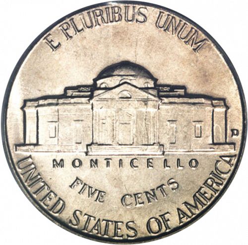 5 cent Reverse Image minted in UNITED STATES in 1959D (Jefferson)  - The Coin Database