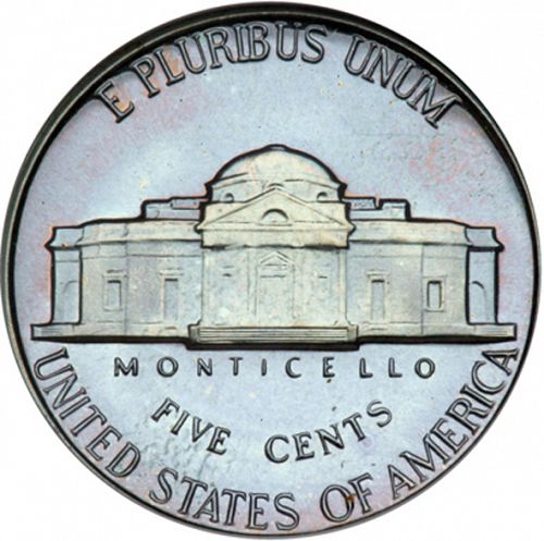 5 cent Reverse Image minted in UNITED STATES in 1962 (Jefferson)  - The Coin Database