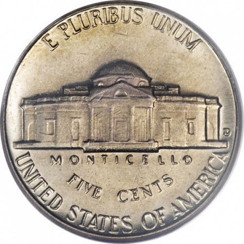 5 cent Reverse Image minted in UNITED STATES in 1963D (Jefferson)  - The Coin Database