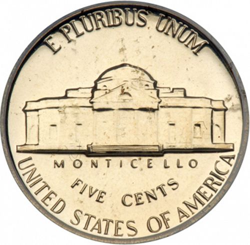 5 cent Reverse Image minted in UNITED STATES in 1964 (Jefferson)  - The Coin Database