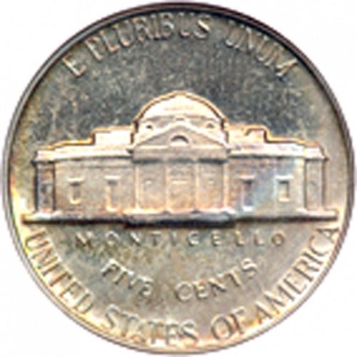 5 cent Reverse Image minted in UNITED STATES in 1965 (Jefferson)  - The Coin Database