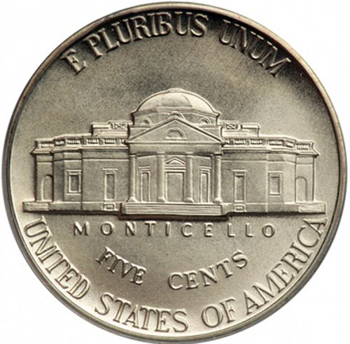 5 cent Reverse Image minted in UNITED STATES in 1994P (Jefferson)  - The Coin Database