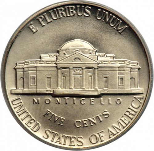 5 cent Reverse Image minted in UNITED STATES in 1997P (Jefferson)  - The Coin Database