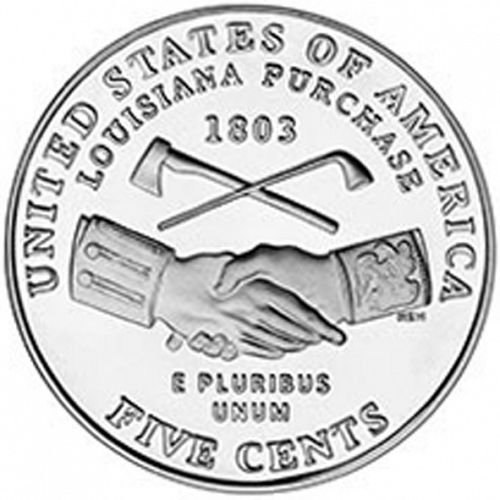 5 cent Reverse Image minted in UNITED STATES in 2004D (Jefferson - Peace medal reverse)  - The Coin Database