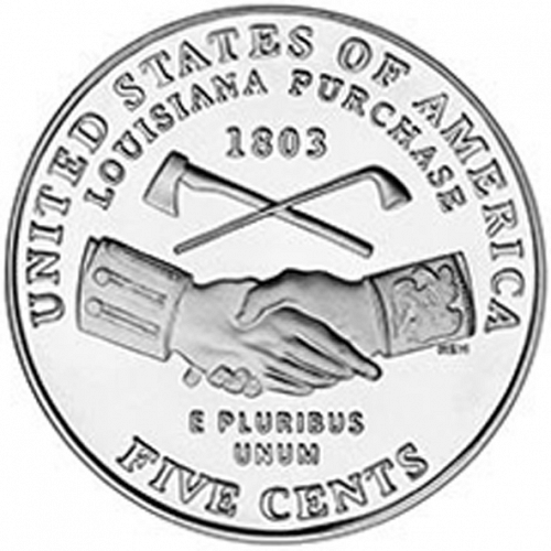 5 cent Reverse Image minted in UNITED STATES in 2004P (Jefferson - Peace medal reverse)  - The Coin Database