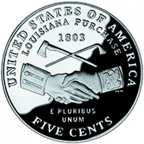 5 cent Reverse Image minted in UNITED STATES in 2004S (Jefferson - Peace medal reverse)  - The Coin Database