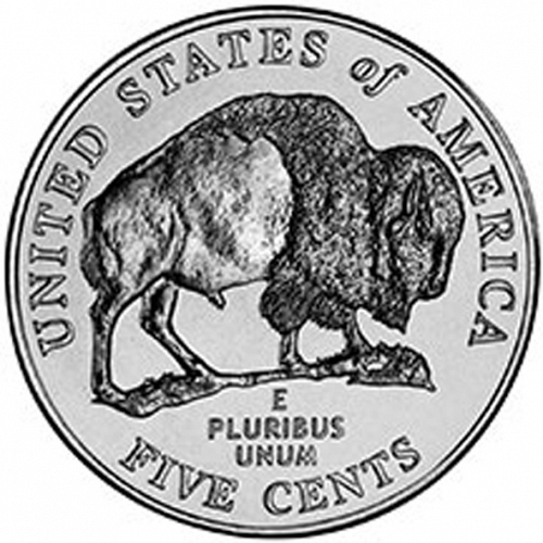 5 cent Reverse Image minted in UNITED STATES in 2005D (Jefferson - American Bison reverse)  - The Coin Database