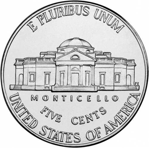 5 cent Reverse Image minted in UNITED STATES in 2009D (Jefferson - New Obverse)  - The Coin Database