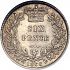 Reverse thumbnail for Sixpence from 1866