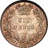 Reverse thumbnail for Sixpence from 1881