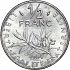 Reverse thumbnail for ½ Franc from France