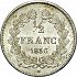 Reverse thumbnail for 1/2 Franc from France
