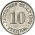 Obverse thumbnail for 10 Pfenning from the Germany