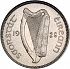 Obverse thumbnail for 3<sup>d</sup> - 3 Pence from the Ireland