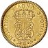 Reverse thumbnail for 4 Escudos from 1749JB