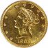 Reverse thumbnail for 1903 US 10 $ minted in Philadelphia