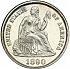 Obverse thumbnail for 1890 US 10 ct. minted in Philadelphia