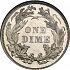 Reverse thumbnail for 1860 US 10 ct. minted in Philadelphia