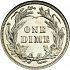 Reverse thumbnail for 1908 US 10 ct. minted in Philadelphia