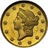 Obverse thumbnail for 1851C US 1 $ - Gold