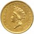 Obverse thumbnail for 1856S US 1 $ - Gold