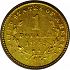 Reverse thumbnail for 1849C US 1 $ - Gold