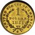 Reverse thumbnail for 1851C US 1 $ - Gold