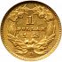 Reverse thumbnail for 1855D US 1 $ - Gold