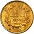 Reverse thumbnail for 1859 US 1 $ - Gold