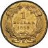 Reverse thumbnail for 1859S US 1 $ - Gold