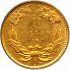 Reverse thumbnail for 1860S US 1 $ - Gold