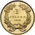 Reverse thumbnail for 1862 US 1 $ - Gold