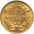Reverse thumbnail for 1868 US 1 $ - Gold
