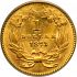 Reverse thumbnail for 1873 US 1 $ - Gold
