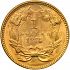 Reverse thumbnail for 1874 US 1 $ - Gold