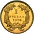 Reverse thumbnail for 1878 US 1 $ - Gold