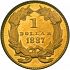 Reverse thumbnail for 1887 US 1 $ - Gold
