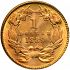 Reverse thumbnail for 1889 US 1 $ - Gold